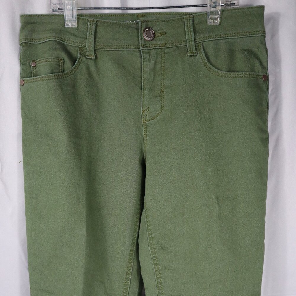 Women's Time and True Green Jeans Mid-Rise Skinny Pants Size 6